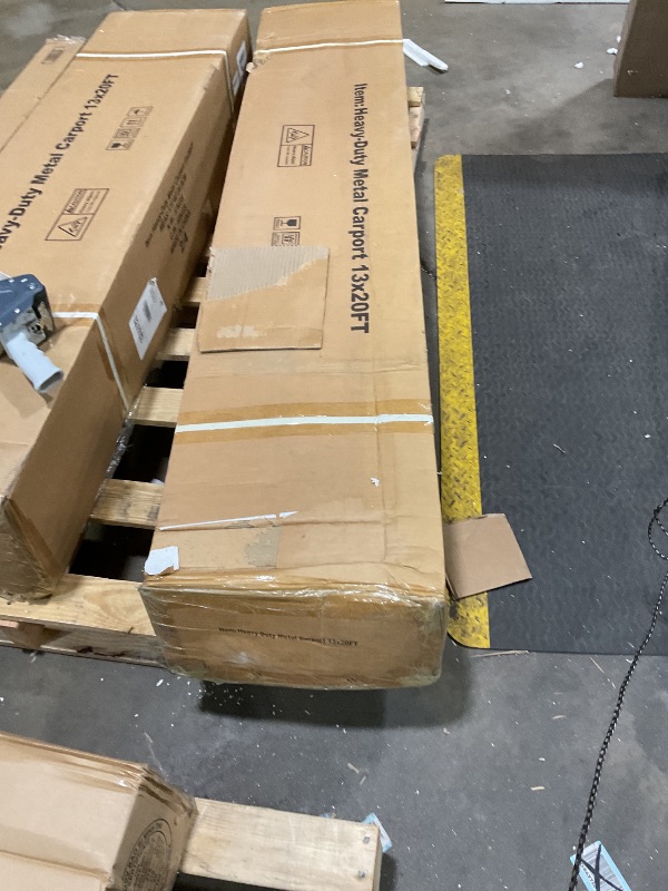 Photo 1 of **SELLING FOR PARTS IN PARTIAL SET. ** 
2 of 4 boxes Heavy duty metal carport