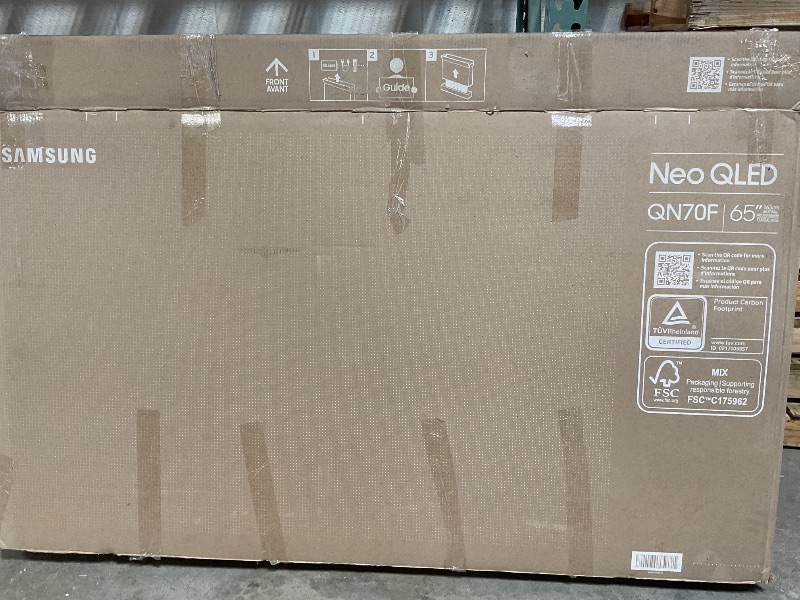 Photo 1 of *SCREEN FLICKERS* Samsung 65-Inch Class Neo QLED QN70F 4K Mini LED Smart TV (2025 Model) NQ4 AI Gen2 Processor, Quantum Matrix Technology Slim, Motion Xcelerator 144Hz, Samsung Vision AI, Alexa Built-in