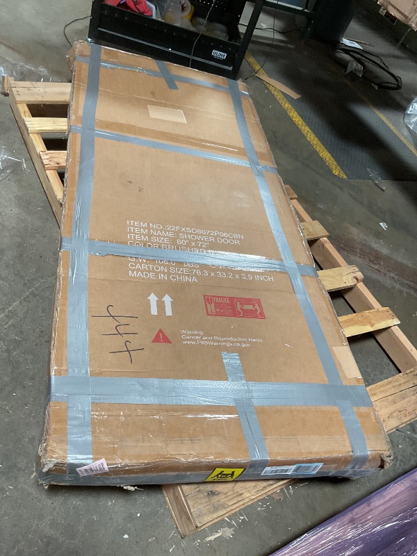 Photo 1 of **MISSING HARDWARE**

Osparple Shower Door 60" W x 72" H Semi-Frameless Sliding Shower Door with 1/4" (6mm) Clear SGCC Tempered Glass Panel and Stainless Steel Handle for Bathroom, Brushed Nickel