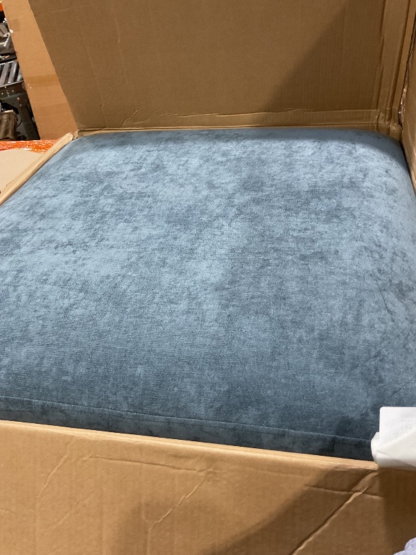 Photo 1 of 108" U Shaped Couch, Modular Sectional Sofa, 3-Seater Comfy Cloud Couch with Movable Ottoman, Deep Seat Couches for Living Room, Chenille, Navy