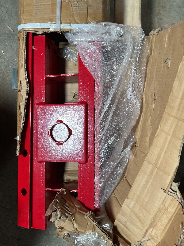 Photo 1 of 20-Ton Hydraulic Shop Press, Heavy Duty Benchtop Hydraulic Shop Press with 2 Press Plates, H-Frame Pneumatic Shop Press Adjustable Height,Red