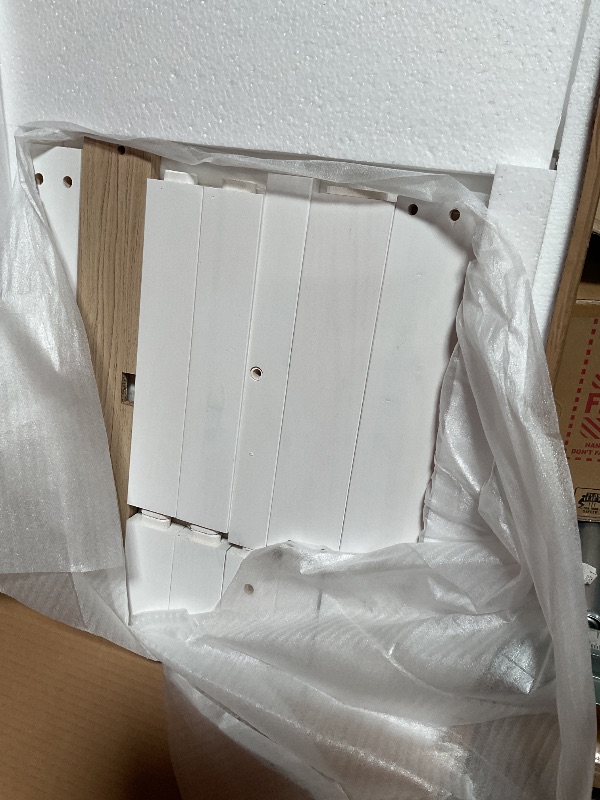 Photo 1 of **PARTIAL SET 1 OF 2 ** Ball & Cast Twin Size Loft Bed with Drawers and Cabinet,Wood Bedframe w/Ladder & U Shape Desk,Storage Shelves,Slat Support,Space Saving,Bedroom Furniture for Student Dorms,Studio,White