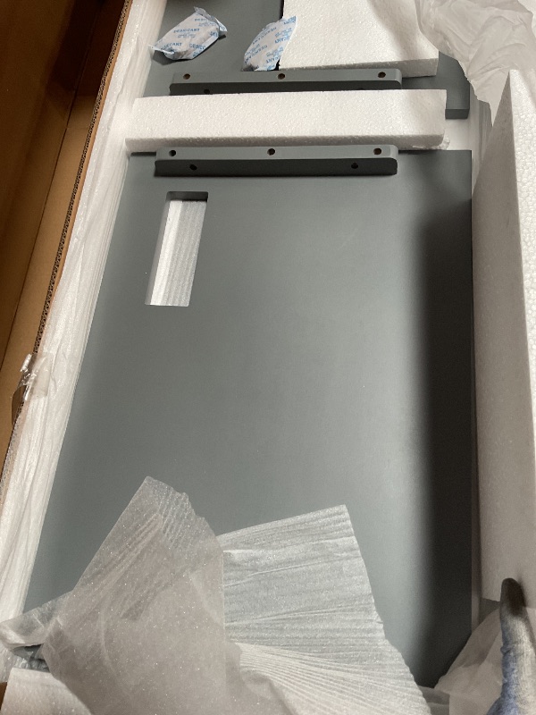 Photo 1 of **INCOMPLETE SET/ POSSIBLY BOX 1 OF 2** YOPTO Full Size Murphy Bed Chest,Hidden Cabinet Wall Bed with Shelves & USB Ports,Foldable Wood Platform Bed Frame,Easy Assembly,Space Saving,for Guest Room,Home,Office,Gray