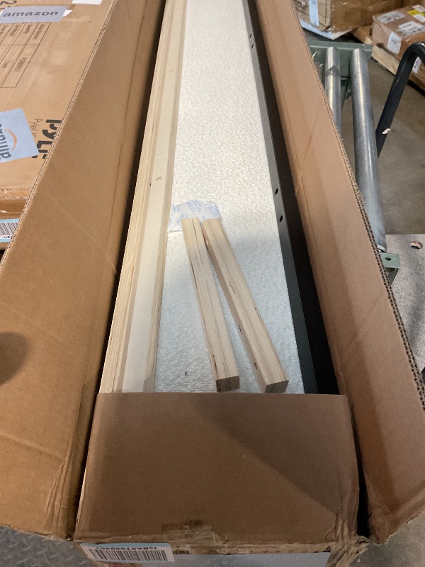 Photo 1 of *MISSING PIECES/ ONLY BOX 2* Queen Size Platform Bed Frame with Two Removable Pillow Headboard for Bedroom, Boucle Fabric Upholstered Bed/Slats Support Mattress Foundation/No Box Spring Needed, Light Luxury Design
