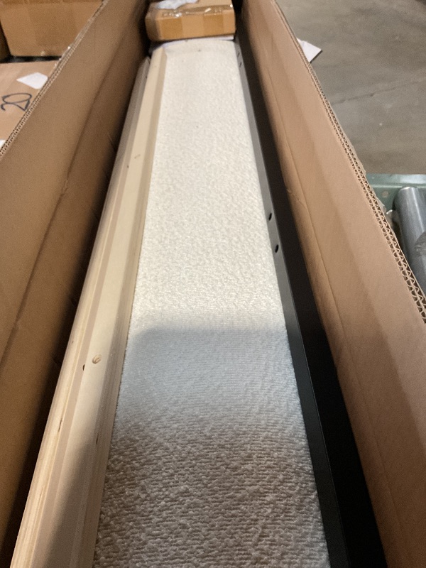 Photo 1 of *MISSING PIECES/ ONLY BOX 2* Queen Size Platform Bed Frame with Two Removable Pillow Headboard for Bedroom, Boucle Fabric Upholstered Bed/Slats Support Mattress Foundation/No Box Spring Needed, Light Luxury Design