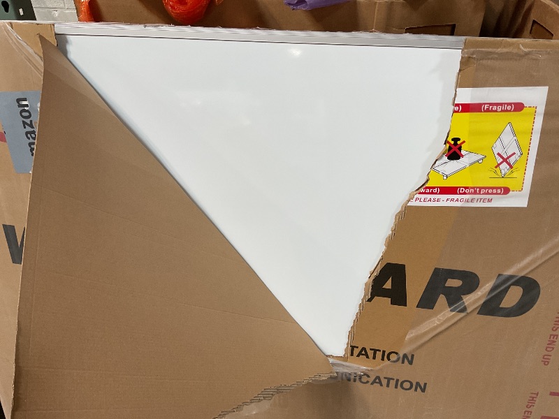 Photo 1 of VIZ-PRO Dry Erase Board/Magnetic Whiteboard, 60 x 48 Inches, Large Wall Mounted Board for School Office and Home 5' x 4'