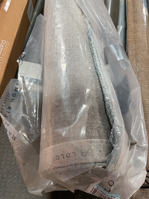 Photo 1 of Loloi Magnolia Home by Joanna Gaines Henley Collection HNY-01 Ivory/Blue 7'-9" x 9'-9" Area Rug
