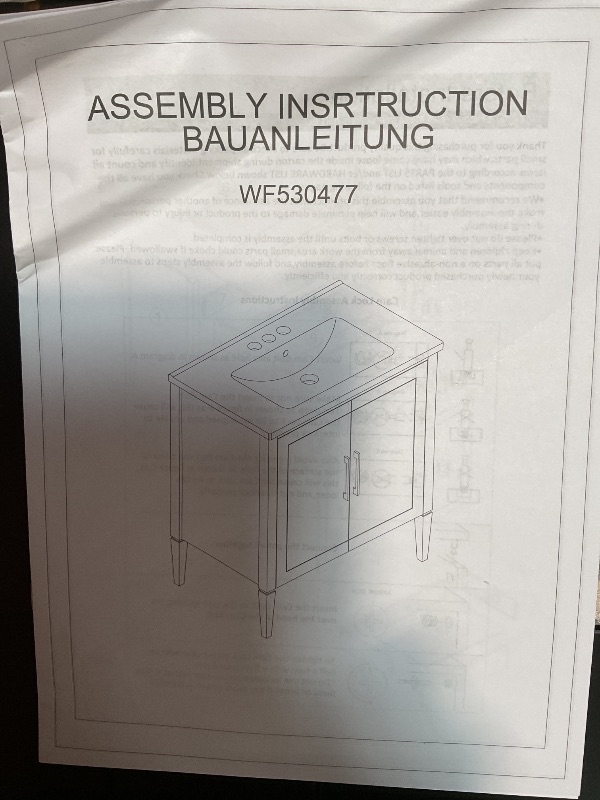 Photo 1 of 30 Inch Bathroom Vanity with Sink,Black Bathroom Vanity with Gold Hardware,Bathroom Vanity with Soft Close Drawers,Built-in Hidden Drawer