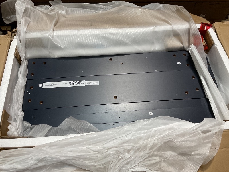 Photo 1 of 36'' Bathroom Vanity & Medicine Storage Mirror Cabinet Set with Top Single Resin Sink Countertop, Solid Wood Frame, Modern Toilet Organizers, Shelves, Tip-Out Drawer, Soft Closing Doors, Wall Mount