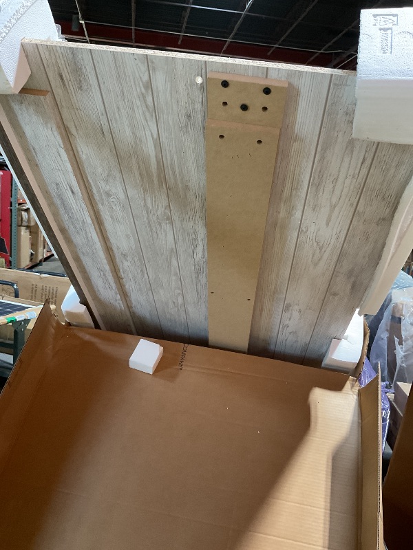 Photo 1 of  **PARTS ONLY ** Signature Design by Ashley Willowton Cottage Farmhouse Panel Headboard ONLY, King/California, Whitewash