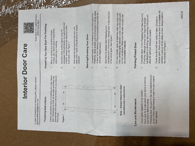 Photo 1 of **PHOTO FOR REFERENCE** 36 in x 84 in Glass Sliding MDF Barn Door with 6.6FT Sliding Door Hardware Kit, 5 Tempered Frosted Glass, Slab Inside Covered with Water-Proof PVC Surface, Simple DIY Assembly