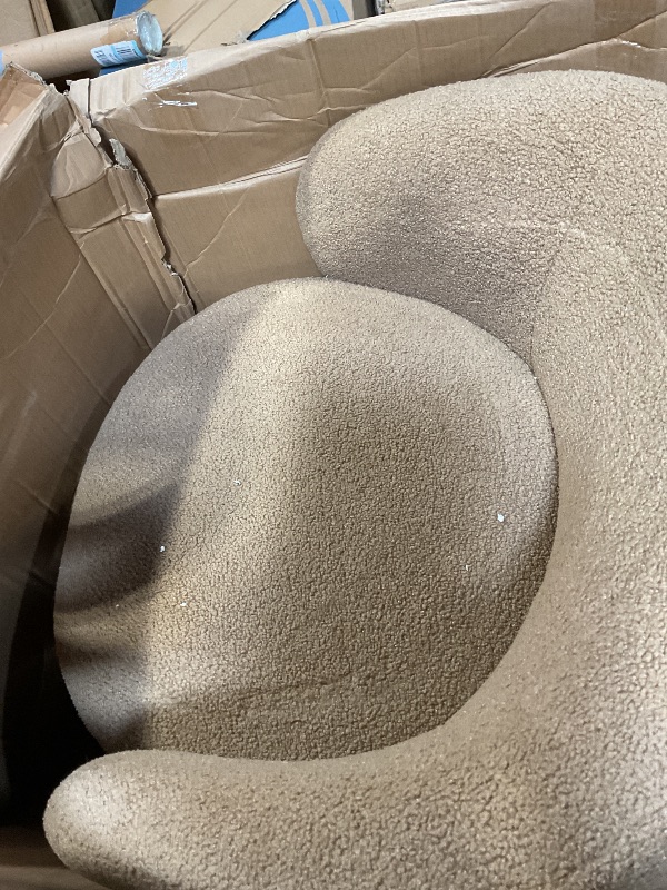 Photo 1 of 1 chair only**** KISLOT Swivel Accent Chair Round Barrel Armchair Upholstered Performance Fabric for Living Room Bedroom Reading Waitingroom