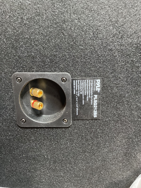 Photo 1 of **PARTS ONLY**
Pyle 12' Dual Subwoofer Box System - 12' Series Vented Subwoofer Enclosure, Rear Vented Design with Santoprene Surround, 2 x 1200 Watts Max Power, 4 Layer Dual Voice Coil