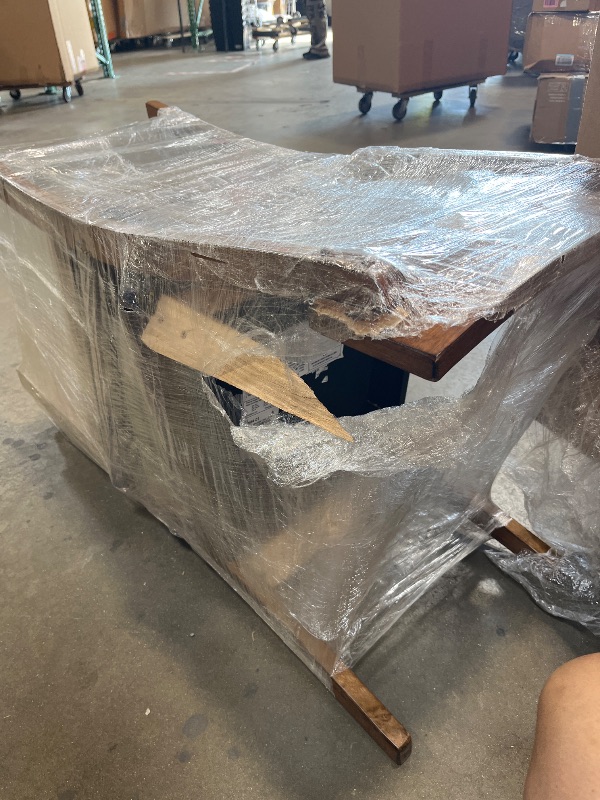 Photo 1 of ** 1Chair has broken leg** 
2 chairs total
Signature Design by Ashley Ralene Rake Back 19" Dining Room Chair 2 Count, Medium Brown