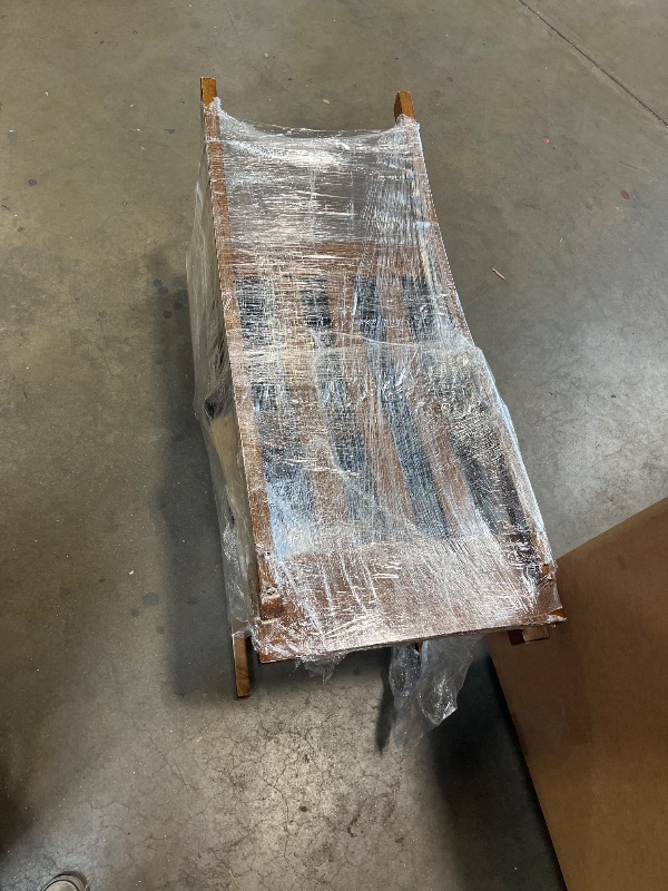 Photo 1 of ** 1Chair has broken leg** 
2 chairs total
Signature Design by Ashley Ralene Rake Back 19" Dining Room Chair 2 Count, Medium Brown