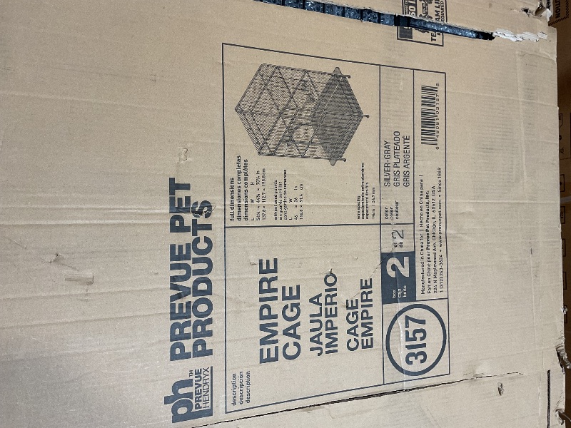 Photo 1 of ***PARTIAL SET/BOX 1 OF 2** Prevue Pet Products Empire Bird Cage, X-Large, Black Hammertone,46" L x 36" W x 78 1/4" H