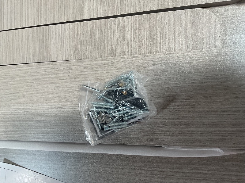 Photo 1 of 2-Tier Washer and Dryer Countertop with 2.75" H Guard,58" W x 28" D Laundry Countertop Cover with Non-Slip Pad,Large Space Laundry Topper for Folding Clothes Over Washer and Dryer-Stripe Gray