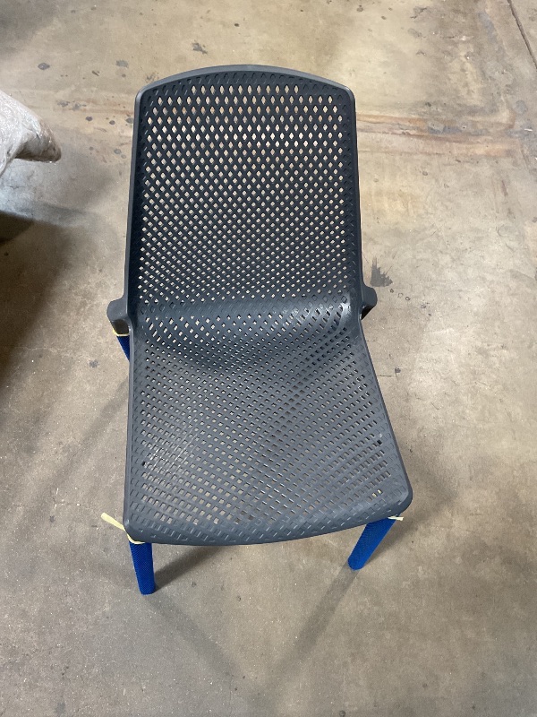 Photo 1 of **UNKNOWN DAMAGES** Valencia Grey Stacking Indoor Dining Chair - 4PC