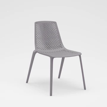 Photo 1 of **UNKNOWN DAMAGES** Valencia Grey Stacking Indoor Dining Chair - 4PC