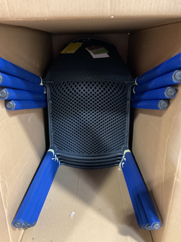 Photo 1 of **UNKNOWN DAMAGES** Valencia Grey Stacking Indoor Dining Chair - 4PC