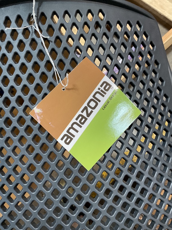 Photo 1 of **UNKNOWN DAMAGES** Valencia Grey Stacking Indoor Dining Chair - 4PC