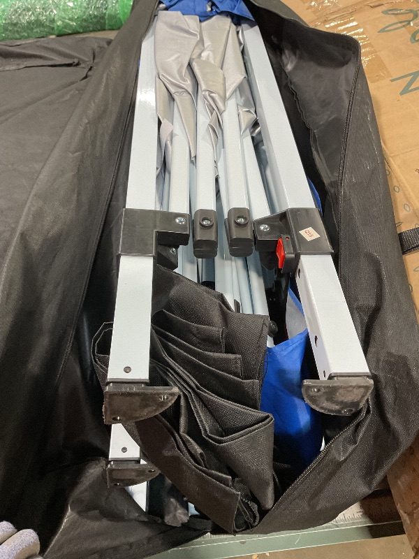 Photo 1 of 10'x 20' Pop Up Canopy Tent for Parties, Heavy Duty Commercial Canopy Tent Outdoor Vendor Party Tent Waterproof Gazebo Shelter for Patio Outdoor Party Events, Blue