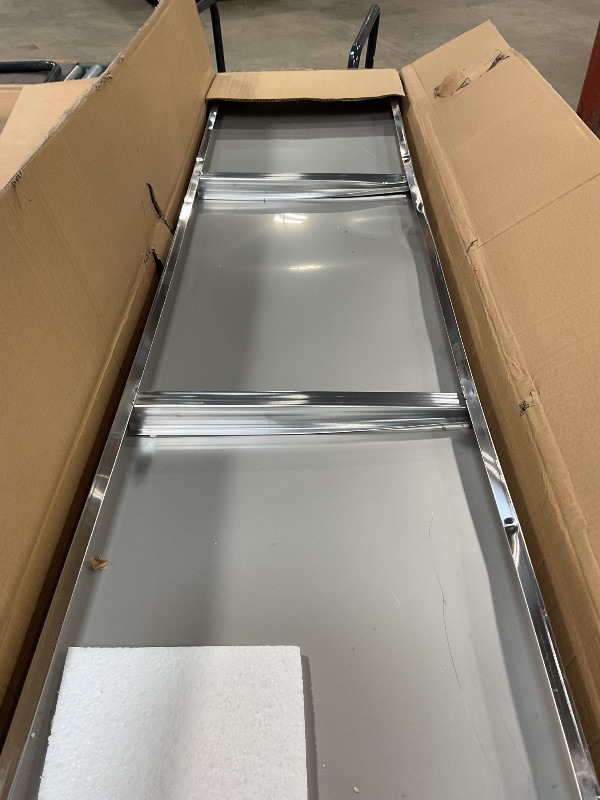 Photo 1 of *** FOR PARTS ONLY/ Missing Accessories, Legs & Sod Connections/Only Shelving Pieces in the Box*** VEVOR Storage Shelf, 4-Tier Stainless Steel Shelving, Storage Shelving Unit, 70.9 x 17.7 x 59.1 Inch Heavy Duty Storage Rack Shelving, 1320 Lbs Total Capaci