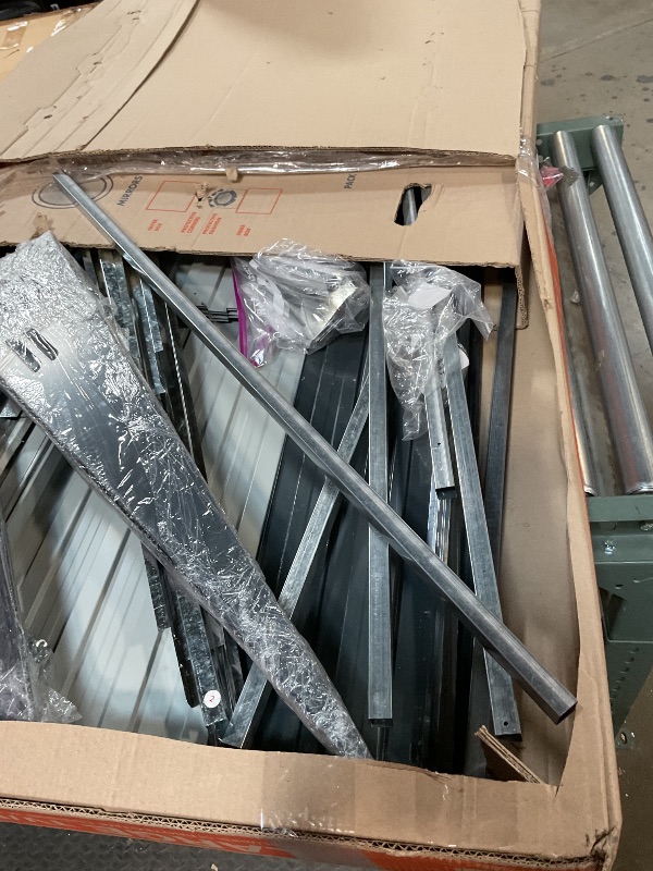 Photo 1 of ***FOR PARTS ONLY/MISSING ASSEMBLY PIECES*** DWVO 6x4ft Outdoor Storage Shed, Weatherproof Tool Shed w/Locking Entry & Ventilation for Grass Cutter, Bike, Equipment, Courtyard, Garden (Dark Gray)