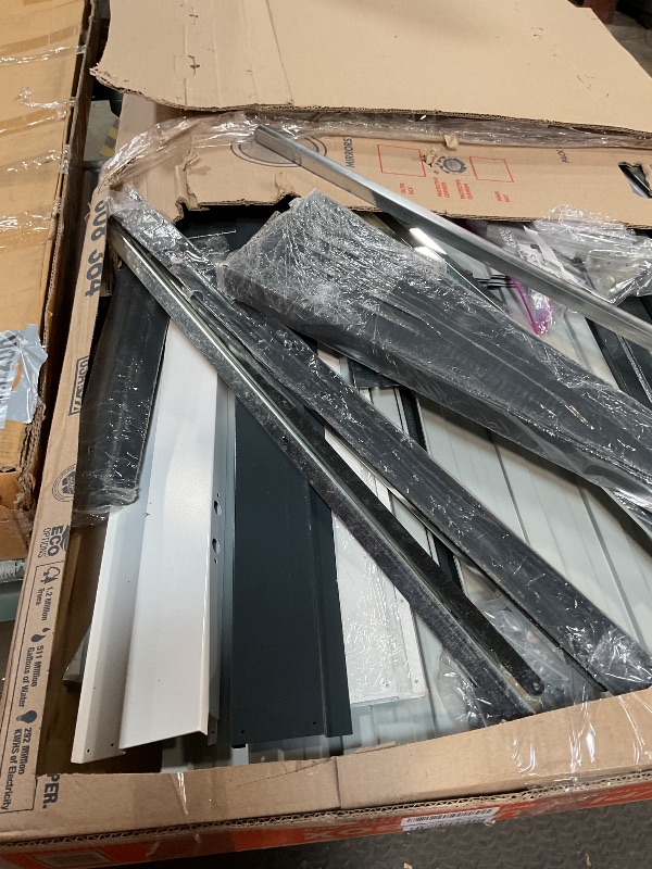 Photo 1 of ***FOR PARTS ONLY/MISSING ASSEMBLY PIECES*** DWVO 6x4ft Outdoor Storage Shed, Weatherproof Tool Shed w/Locking Entry & Ventilation for Grass Cutter, Bike, Equipment, Courtyard, Garden (Dark Gray)