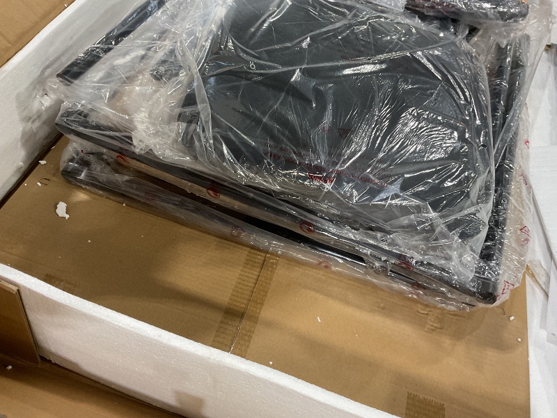 Photo 1 of **HAS DAMAGES/NO ASSSEMBLY HARDWARE** GarveeHome Dining Table Set for 4 with Storage Rack, 5-Piece Kitchen Table and Upholstered Chairs of 4, Wood Tabletop & Heavy-Duty Metel Frame, Dining Room Set for Small Space, Apartment, Gray