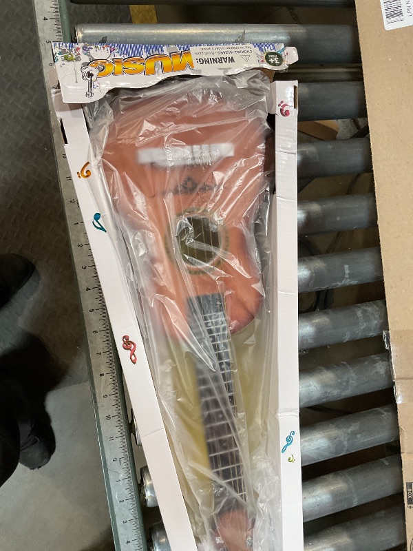 Photo 1 of 23" Acoustic Guitar, Kids 6 String Toy Guitar - Realistic Steel Strings - Beginner Practice First Musical Instrument for Children, Toddlers (Brown)