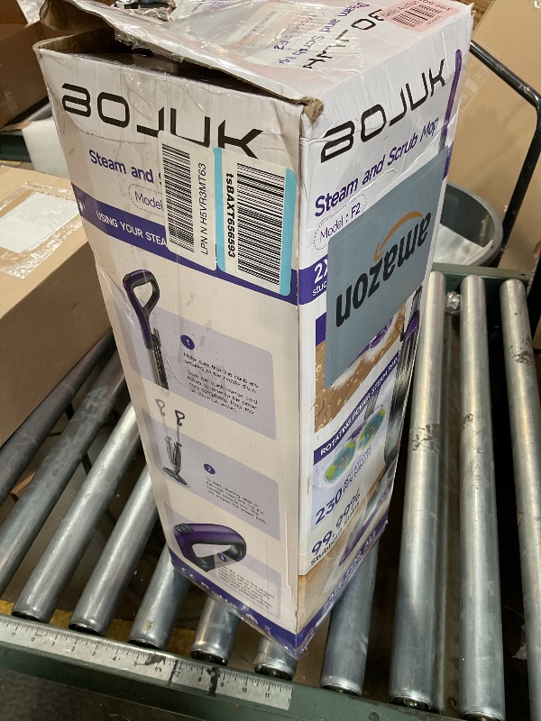 Photo 1 of **BOJUK???** Scrub & Steam Mop with Rotating Mop Pads, LED Headlights, 6 Scrub Pads, Large Tank, Swivel Steering, Effortless Scrubbing Hard Floor Cleaner Upgraded