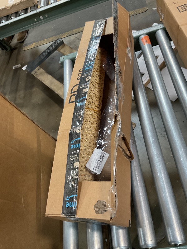 Photo 1 of 24" Width Natural Cane Webbing 5Feet, Rattan Webbing Roll for Caning Projects, Woven Open Mesh Cane for Furniture, Chair, Cabinet, Ceiling, Bed