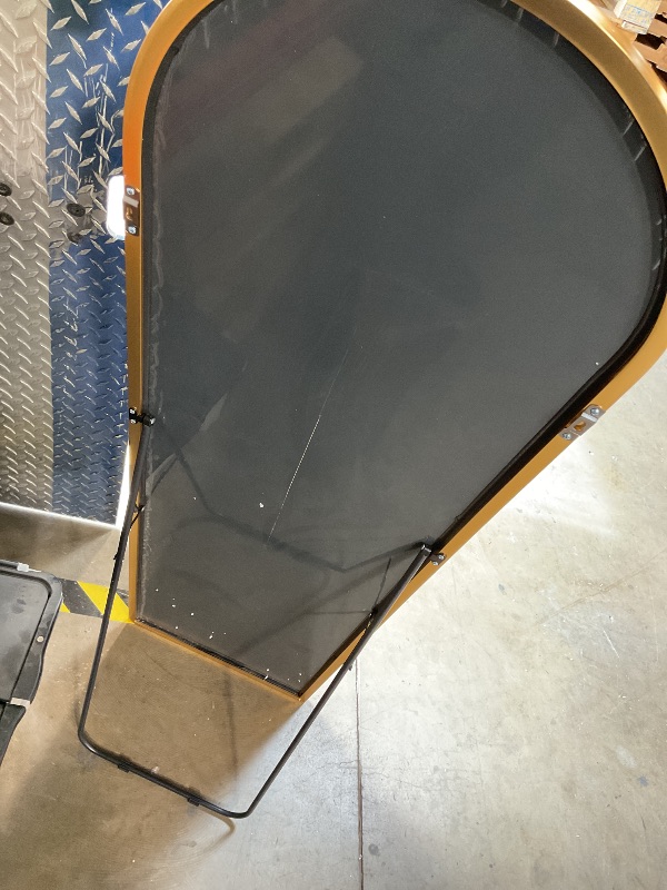 Photo 1 of *CRACKED, BARELY NOTICABLE IN CERTAIN LIGHTING BUT VERY FRAGILE * SUNQUEEN 58"x19" Floor Mirror Full Length, Arched Full Length Mirror with Stand, Full Body Mirrors for Bedroom Living Room or Cloakroom Gold