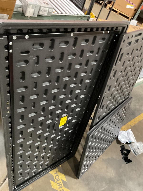 Photo 1 of * MISSING AT LEAST TWO WALL PIECES (COULD BE FLOR, TOP, OR SIDES, UNKNOWN; MISSING SOME HARDWARE* YITAHOME 200 Gallon Double-Wall Deck Box with Divider & Side Handles, Outdoor Large Storage for Patio Furniture Cushions, Garden Pool Accessories, Water Resi