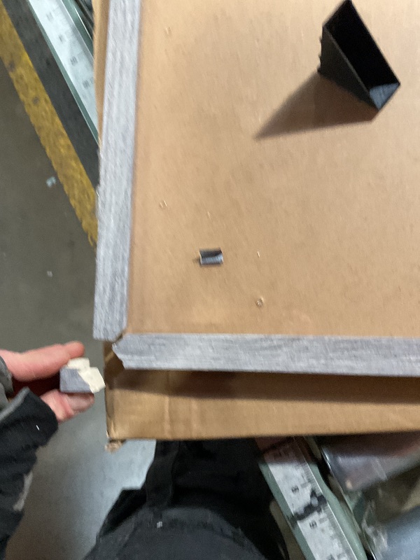 Photo 1 of * CRACK IN CENTER, CORNERPIECE BROKEN * Natural 12x18 Frame Rustic Grey, Retro 18x12 Picture Frame, Gray 12 by 18in Canvas Poster Frame, Large Gallery Concert Portrait Photo Frame, Anniversary/Wedding/Birthday/Thank you/Christmas Gift