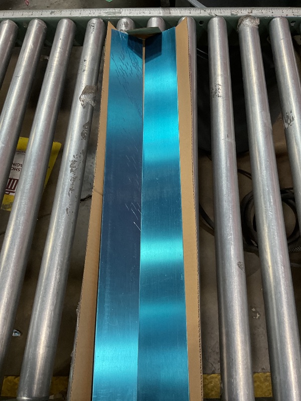 Photo 1 of 2 Pcs 304 Stainless Steel Sheet Metal Gap Filler Trim Strip (30"x 3"x 0.04" Thickness)?Brushed Metal Finishing Sheet for Home Kitchen Tools