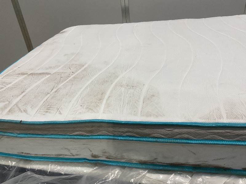 Photo 1 of *DIRTY FROM TRANSPORT* Linenspa 8 Inch Memory Foam and Spring Hybrid Mattress - Medium Firm Feel - Quality Comfort and Adaptive Support - Breathable - Cooling - Guest and Kids Bedroom - Full Size