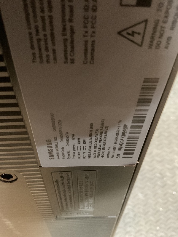 Photo 1 of **MISSING REMOTE**
Samsung 55-Inch Class OLED S95F 4K Glare Free Smart TV (2025 Model) NQ4 AI Gen3 Processor, OLED HDR Pro, Motion Xcelerator 164Hz, Dolby Atmos, Samsung Vision AI, Alexa Built-in