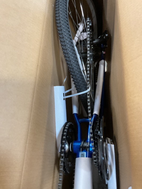 Photo 1 of *FOR PARTS ONLY/ REAR TIRE FRAME BENT* Pacific Dualie Adult Tandem Cruiser Bike, Two-Rider Bicycle for Men and Women, 26-Inch Wheels, 21-Speed, Linear Pull Brakes, Blue
