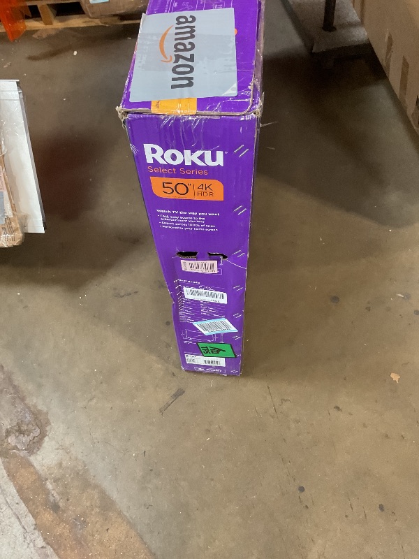 Photo 1 of **SELLING FOR PARTS**Roku Smart TV 2025 – 50-Inch Select Series, 4K HDR TV – RokuTV with Enhanced Voice Remote – Flat Screen LED Television with Wi-Fi for Streaming Live Local News, Sports, Family Entertainment