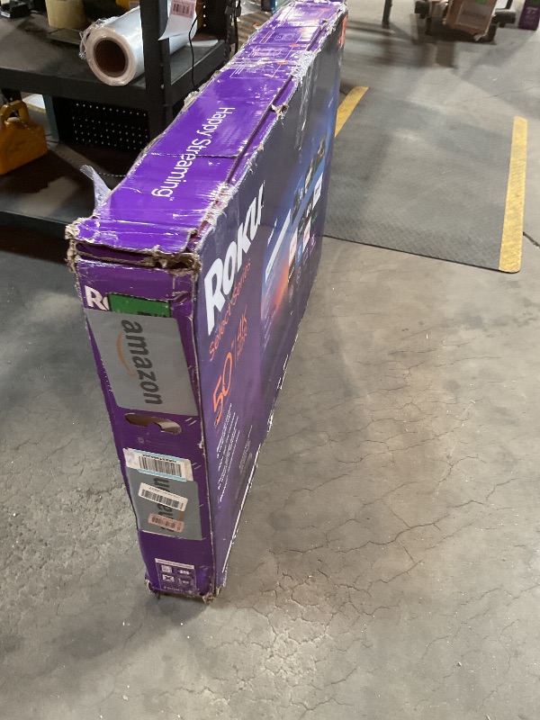 Photo 1 of **NO REMOTE. NO STANDS. SELLING FOR PARTS**Roku Smart TV 2025 – 50-Inch Select Series, 4K HDR TV – RokuTV with Enhanced Voice Remote – Flat Screen LED Television with Wi-Fi for Streaming Live Local News, Sports, Family Entertainment
