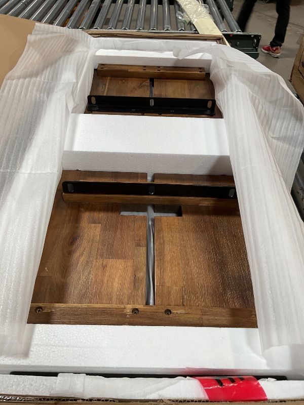Photo 1 of **SELLING FOR PARTS. PARTIAL SET**Alaterre Furniture Bethel 70-Inch Acacia Wood Hall Tree with Bench, Storage Shelves & Metal Coat Hooks – Entryway Organizer for Mudroom, Hallway, or Kitchen (Natural Aged Brown Finish)