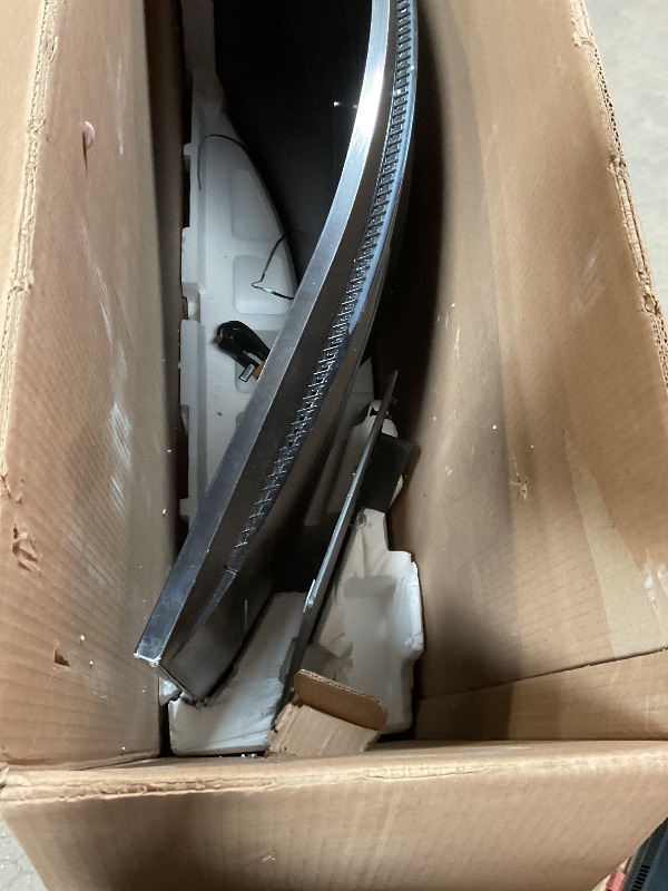 Photo 1 of **CRACKED SCREEN. NO REMOTE. NO POWER SOURCE. SELLING FOR PARTS**Samsung 55" Odyssey Ark 2nd Gen 4K UHD 1000R Curved Gaming Monitor, 165Hz, 1ms, 4 Input Multi View, Quantum Mini-LED, AMD FreeSync Premium Pro, HDR 10+, Height Adjustable Screen, LS55CG970NN