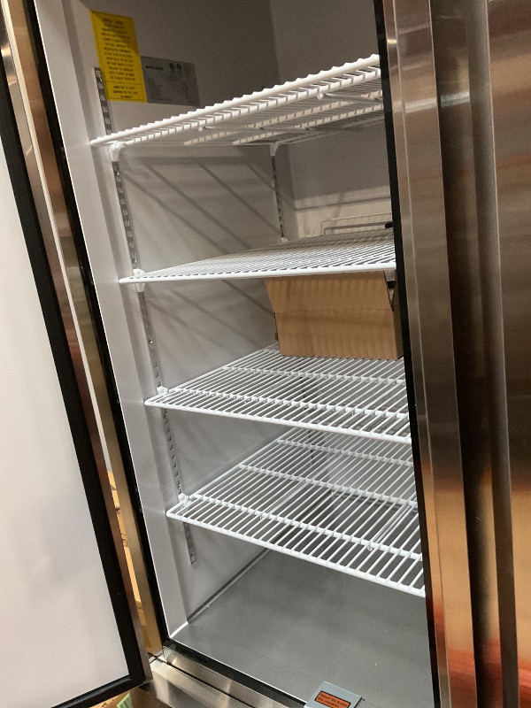 Photo 1 of **DIRTY / SCUFFS/ AND SCRATCHES**54"W 2 Door Commercial Freezer Stainless Steel Fan Cooling 49 Cu.ft Freezer for Restaurant Bar Shop