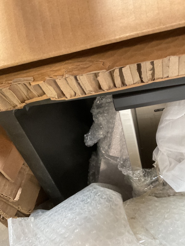 Photo 1 of *FOR PARTS ONLY* Davivy 33 x 18 Black Granite Composite Double Bowl Kitchen Sink, 33 Inch Quartz Dual Mount Workstation, Matte Black Composite 50/50 Sink with Accessories