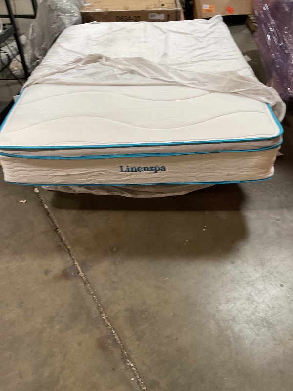 Photo 1 of **DIRTY FROM TRANSPORT **Mattress. Full size. Linenspa 8 inch