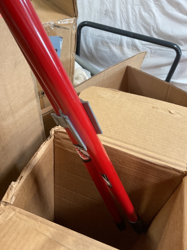 Photo 1 of **SELLING FOR PARTS** Dust pan holder piece broken. Dust pan and broom still good.**Libman Commercial 919 Lobby Dust Pan and Broom  (Open Lid), Black/Red 