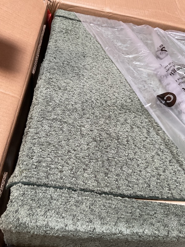 Photo 1 of **SELLING FOR PARTS AS PARTIAL SET// ONE BOX OF TWO**86-inch Pull Out Sleeper Couch Bed, L-Shaped Reversible Sleeper Sectional Sofa Chenille Tufted Upholstered Convertible Sofa Bed with Storage Chaise and Pillow Armrests for Home Apartment Living Room