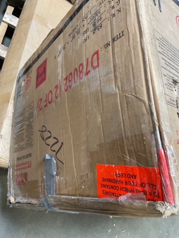 Photo 1 of **SELLING FOR PARTS AS PARTIAL SET// ONE BOX OF TWO**86-inch Pull Out Sleeper Couch Bed, L-Shaped Reversible Sleeper Sectional Sofa Chenille Tufted Upholstered Convertible Sofa Bed with Storage Chaise and Pillow Armrests for Home Apartment Living Room